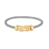 [Amore Jewelry]CHANCE LARGE 8 FIGURE BUCKLE HALF DIAMOND BRACELET GOLD