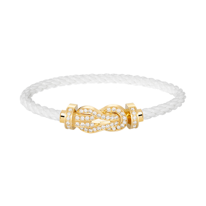 [Amore Jewelry]CHANCE LARGE 8 FIGURE BUCKLE FULLDIAMOND BRACELET GOLD