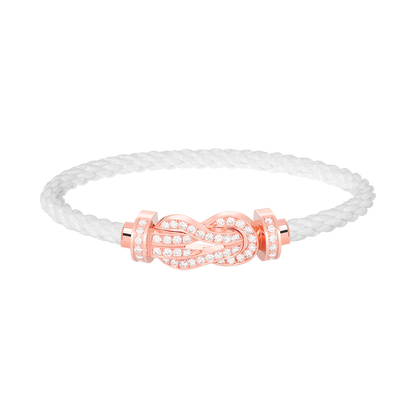 [Amore Jewelry]CHANCE LARGE 8 FIGURE BUCKLE FULL DIAMOND BRACELET ROSE GOLD