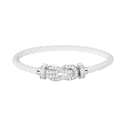 [Amore Jewelry]CHANCE LARGE 8 FIGURE BUCKLE FULL DIAMOND BRACELET SILVER