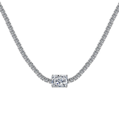 [Amore Jewelry]2.0 carat Ornate Emerald Cut Necklace