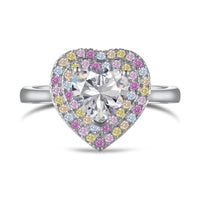 [Amore Jewelry]Delicate Ebullient Heart Shape Wedding Ring