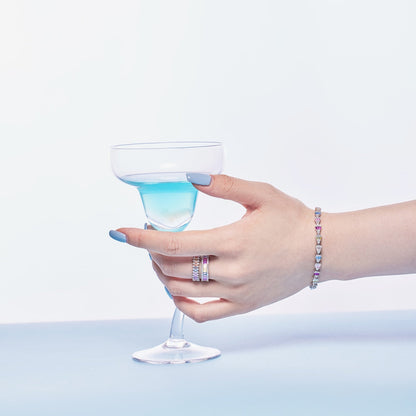 [Amore Jewelry]Dainty Kaleidoscopic Emerald Cut Daily Ring