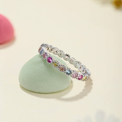 [Amore Jewelry]Exquisite Colorful Round Cut Party Ring