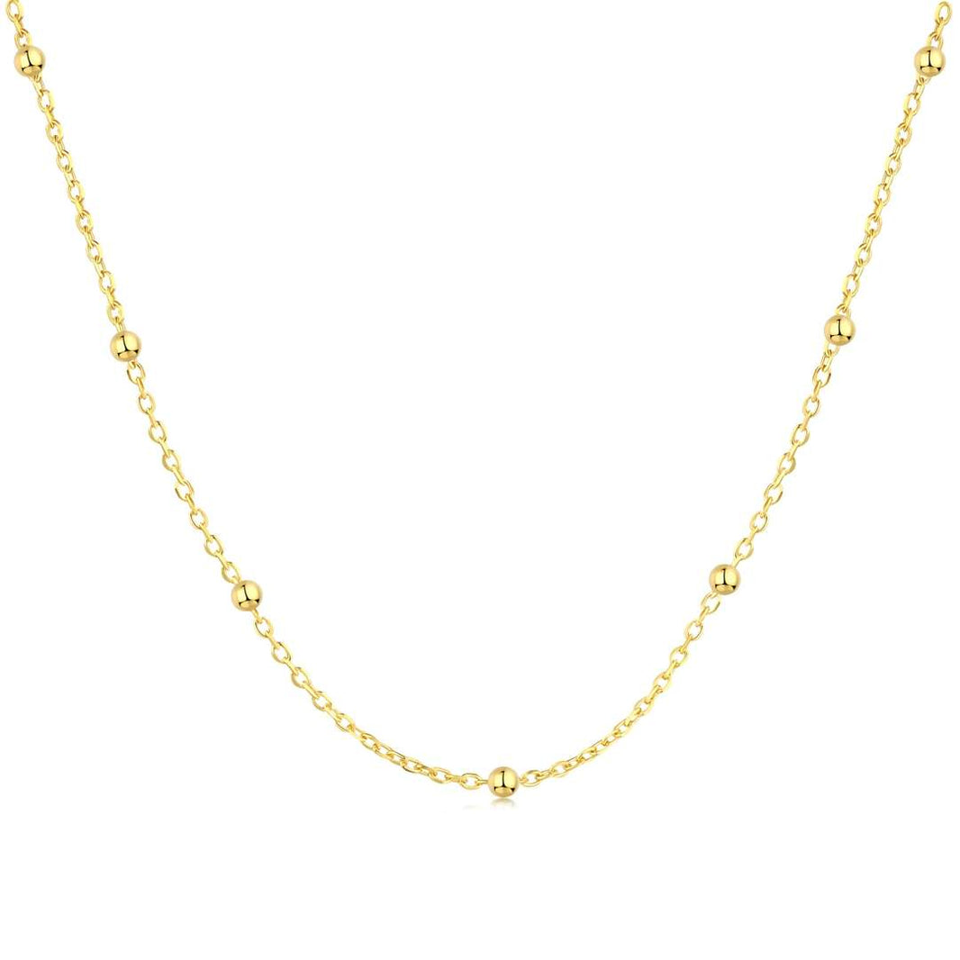 [Amore Jewelry]Small Bead Clavicle Chain Simple Necklace