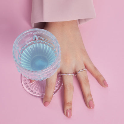 [Amore Jewelry]Ornate Vibrant Round Cut Daily Ring
