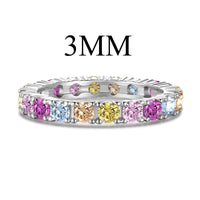 [Amore Jewelry]Dazzling Lustrous Round Cut Tennis Ring