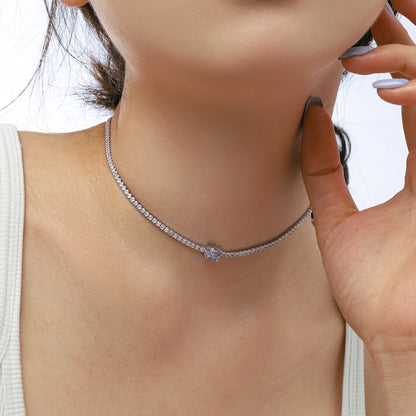 [Amore Jewelry]1.0 Carat Shining Oval Cut Necklace