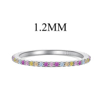 [Amore Jewelry]Ornate Colorful Round Cut Tennis Ring