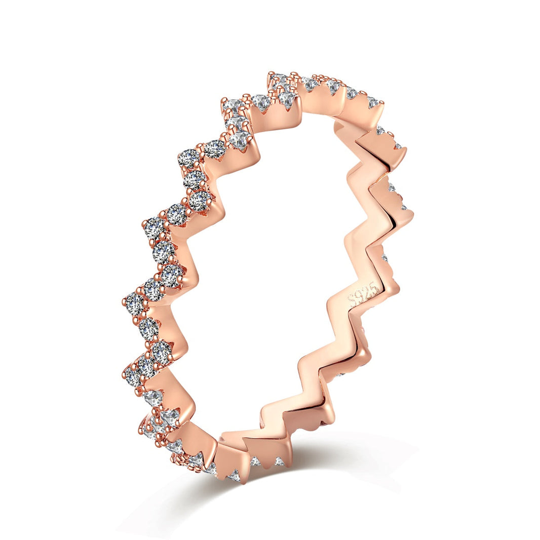 [Amore Jewelry]Delicate Enchanting Wave Shape Daily Ring