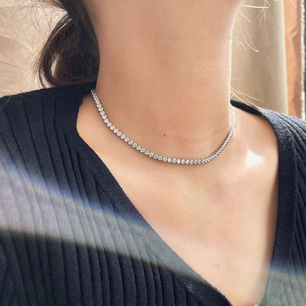 [Amore Jewelry]Elegant Tennis Chain Necklace