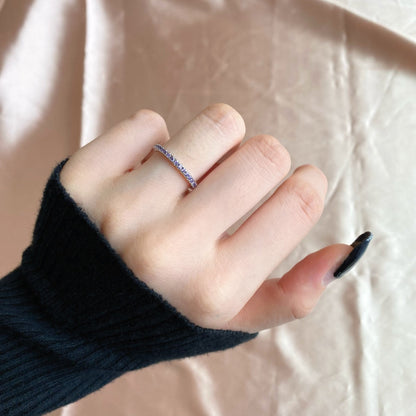 [Amore Jewelry]Delicate Sparkling Round Cut Daily Ring