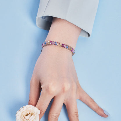 [Amore Jewelry]Sparkling Exquisite Multi Cut Party Bracelet