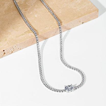 [Amore Jewelry]1.0 Carat Shining Oval Cut Necklace