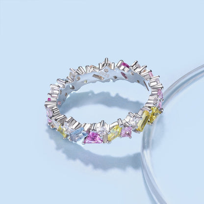 [Amore Jewelry]Dazzling Polychromatic Multi cut Daily Ring