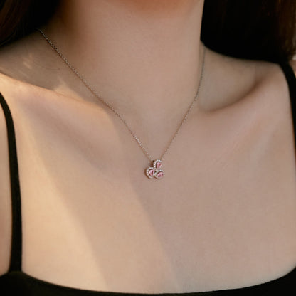[Amore Jewelry]Elegant Flower Shape Pear Cut Necklace