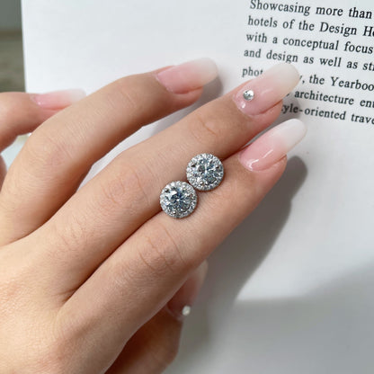 [Amore Jewelry]Classic Princess Round Shape Earrings