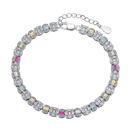 [Amore Jewelry]Dazzling Radiant Multi Cut Daily Bracelet