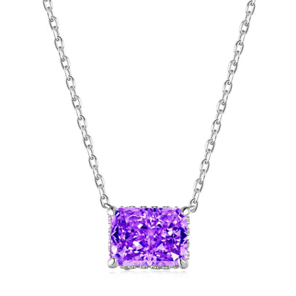 [Amore Jewelry]Luxurious Square Shape Colorful Necalack