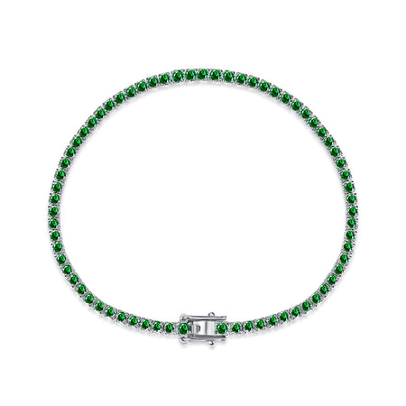 [Amore Jewelry]Dazzling Colorful Round Cut Daily Bracelet