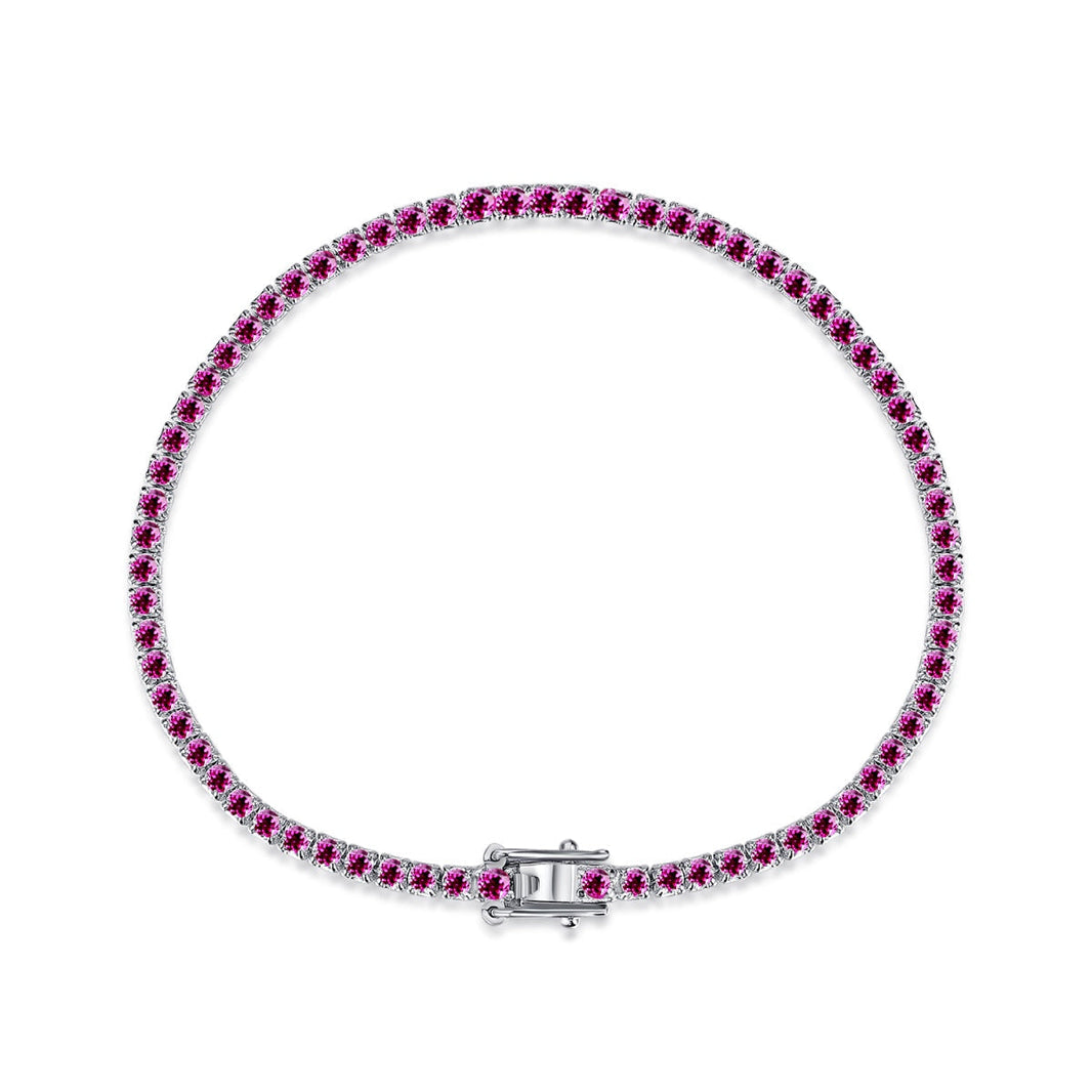 [Amore Jewelry]Dazzling Colorful Round Cut Daily Bracelet