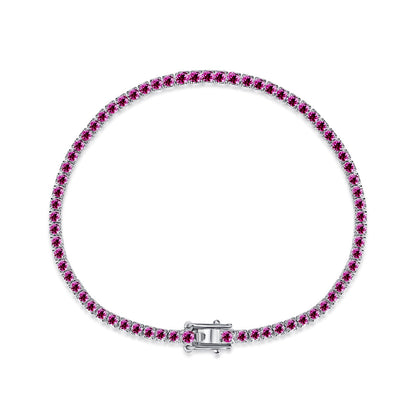 [Amore Jewelry]Dazzling Colorful Round Cut Daily Bracelet