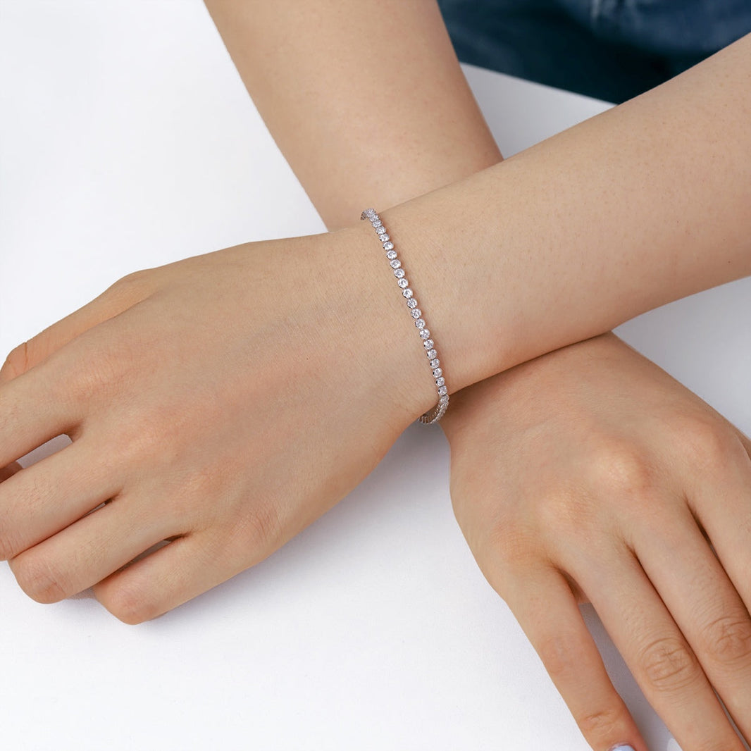 [Amore Jewelry]Dazzling Sparkling Round Cut Daily Bracelet