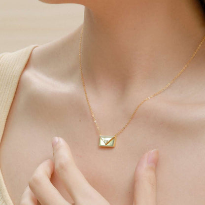 [Amore Jewelry]Envelope Heart Shape Mother's Day Necklace