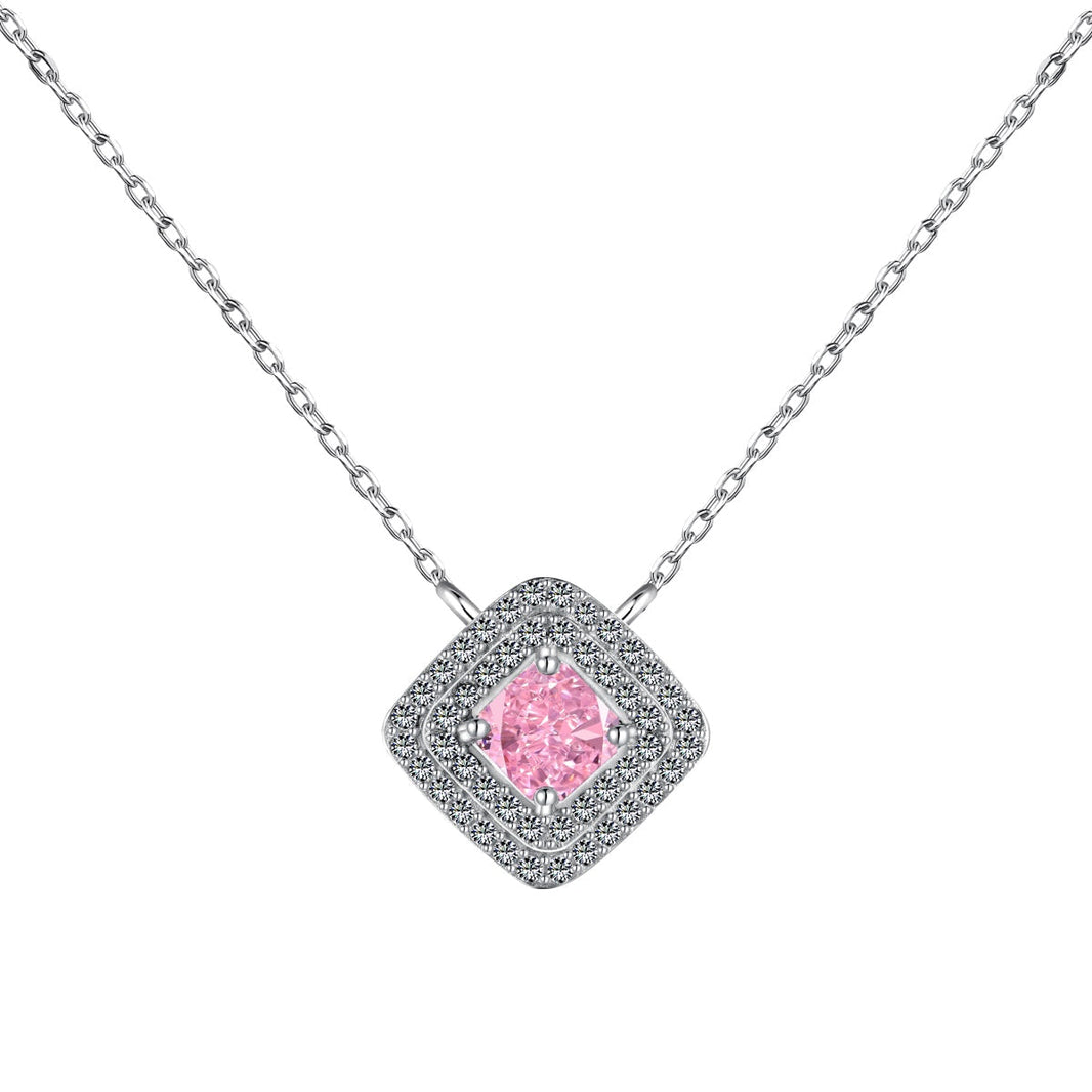 [Amore Jewelry]Sparkling Asscher Cut Necklace