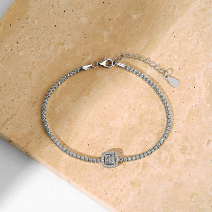 [Amore Jewelry]Luxurious Dazzling Square Shape Banquet Bracelet