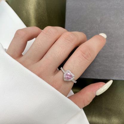 [Amore Jewelry]Eternity Splashy Romantic Heart Shape Lover Ring