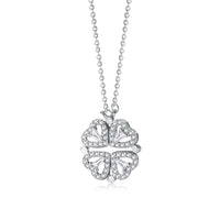[Amore Jewelry]Ornate Heart Cut Flower Shape Necklace