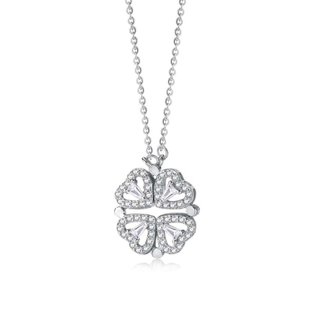 [Amore Jewelry]Ornate Heart Cut Flower Shape Necklace