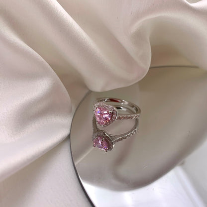[Amore Jewelry]Eternity Splashy Romantic Heart Shape Lover Ring