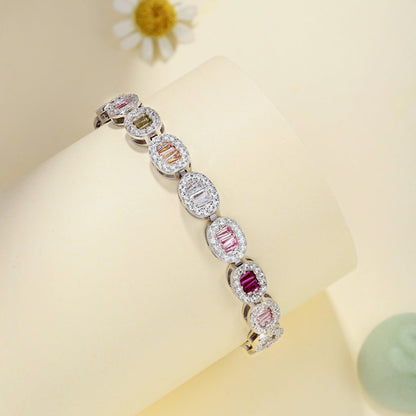 [Amore Jewelry]Exquisite Ornate Emerald Cut Daily Bracelet