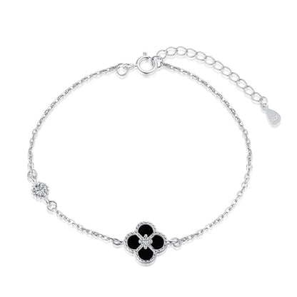 [Amore Jewelry]Delicate Four Leaf Clover Bracelet