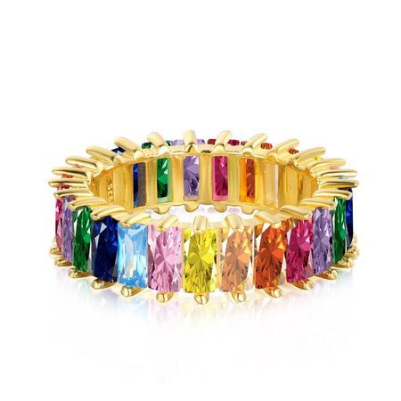 [Amore Jewelry]Unique Colorful Radiant Cut RIng