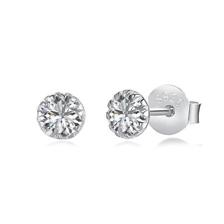 [Amore Jewelry]Sparkling Colorful Round Shape Earrings