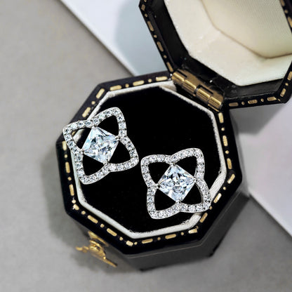 [Amore Jewelry]Elegant Star Shape Princess Cut Daily Earrings