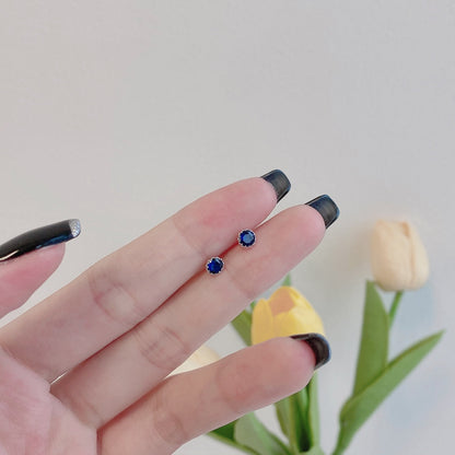 [Amore Jewelry]Sparkling Colorful Round Shape Earrings