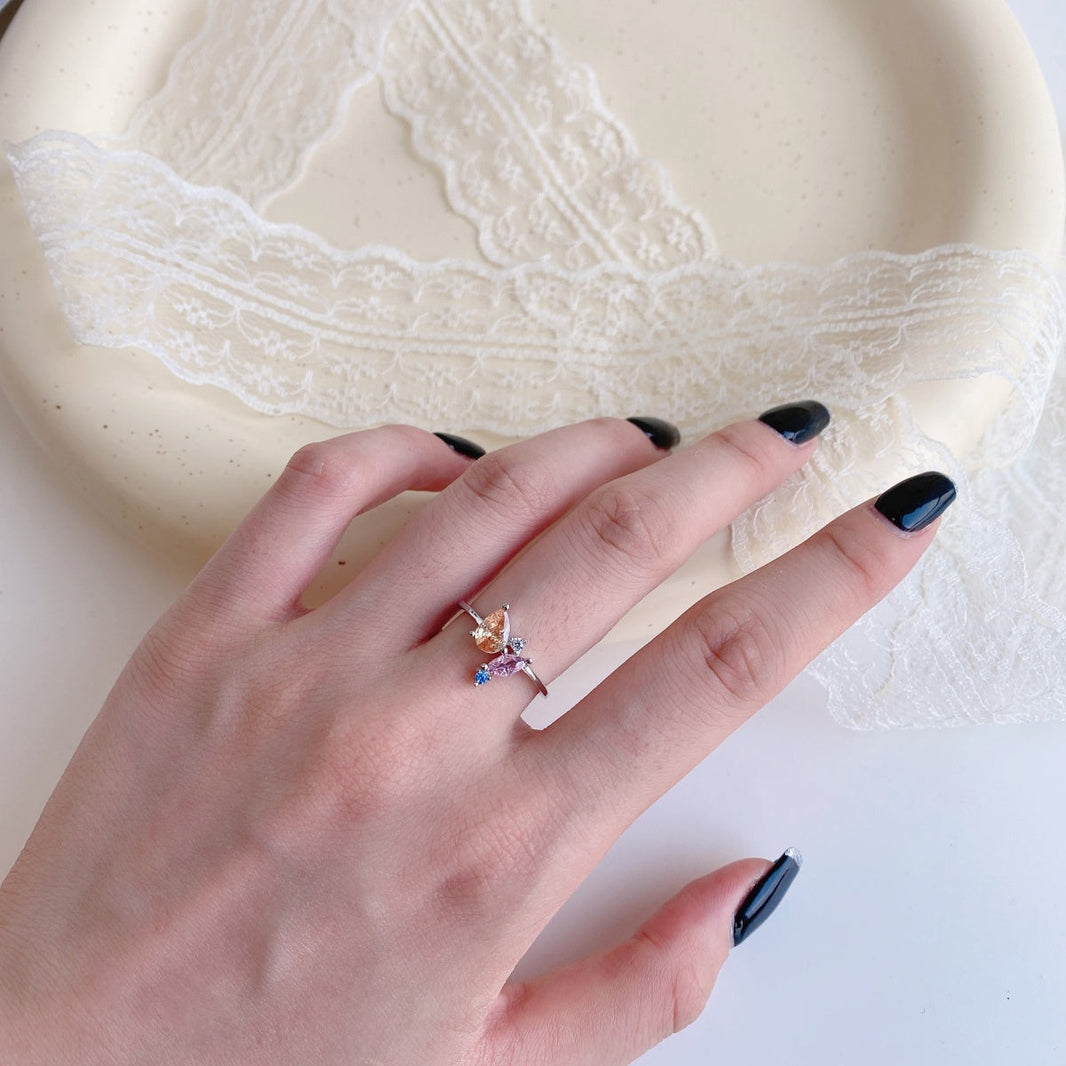 [Amore Jewelry]Radiant Colorful Multi Cut Daily Ring