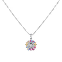 [Amore Jewelry]Charming Flower Colorful Necklace