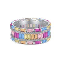 [Amore Jewelry]Dazzling Colorful Radiant Cut Party Ring