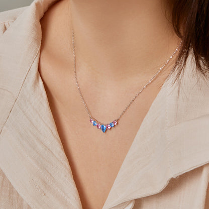 [Amore Jewelry]Dainty Colorful Heart Necklace