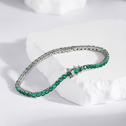 [Amore Jewelry]Radiant Colorful Round Cut Party Bracelet