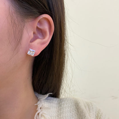 [Amore Jewelry]Ornate Square Shape Earrings