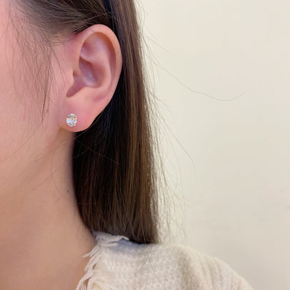 [Amore Jewelry]Oval Classic Dignified Elegant Earrings