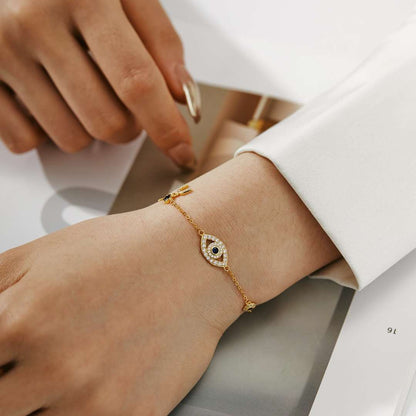 [Amore Jewelry]Dainty Eye Shape Necklace