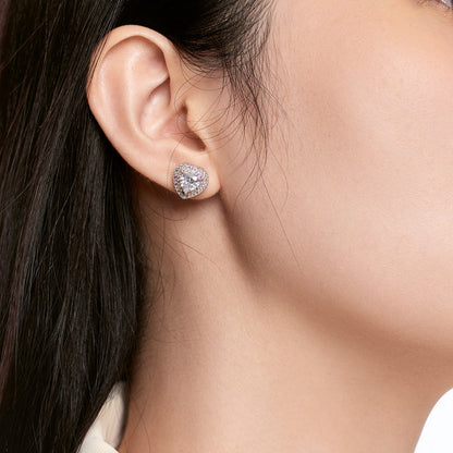 [Amore Jewelry]Dazzling Heart Shape Lover Earrings