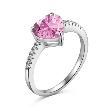 [Amore Jewelry]2.0 Carat Dazzling Lustrous Heart Cut Lover Ring